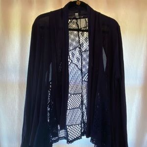 Plus Size  Lace Cardigan